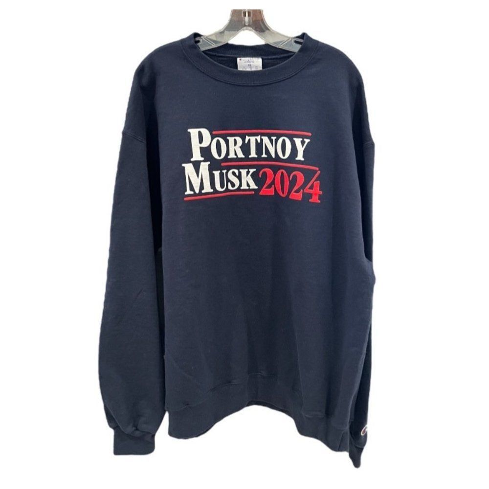 Barstool Sports Champion Portnoy Musk 2024 Election Sweatshirt Size XL